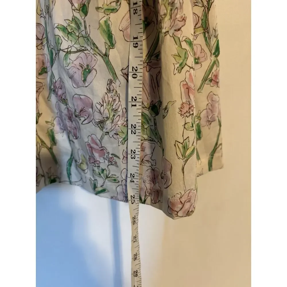 Gingersnaps Dress 10Y Floral Mini Aline Short Puff Sleeve Square Neck